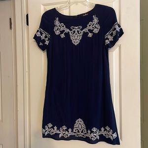 Lulus blue short sleeve mini dress
